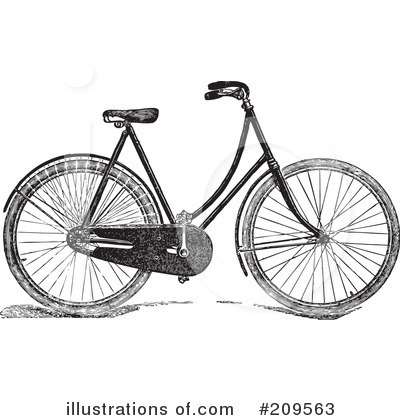 Royalty-Free (RF) Bicycle Clipart Illustration by BestVector - Stock Sample #209563
