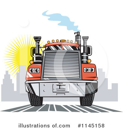 Trucks Clipart #1145158 by patrimonio