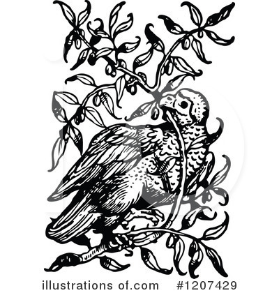 Royalty-Free (RF) Bird Clipart Illustration by Prawny Vintage - Stock Sample #1207429