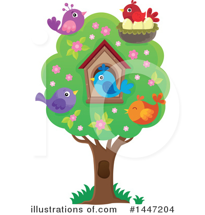 Royalty-Free (RF) Bird Clipart Illustration by visekart - Stock Sample #1447204
