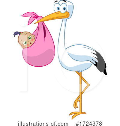 Stork Clipart #1724378 by Hit Toon