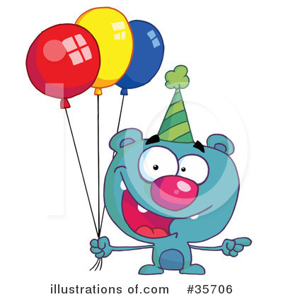 Party Balloon Clipart #35706 by Hit Toon