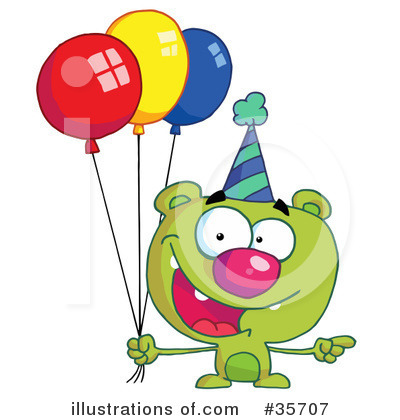 Party Balloon Clipart #35707 by Hit Toon