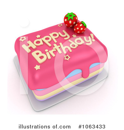 Birthday Cake Clipart on Royalty Free  Rf  Birthday Cake Clipart Illustration  1063433 By Bnp