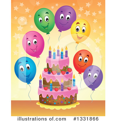 Royalty-Free (RF) Birthday Cake Clipart Illustration by visekart - Stock Sample #1331866
