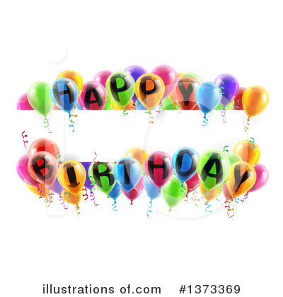 Party Balloon Clipart #1373369 by AtStockIllustration