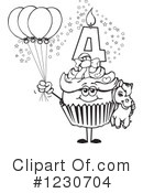 Birthday Cupcake Clipart #1230704 by Dennis Holmes Designs