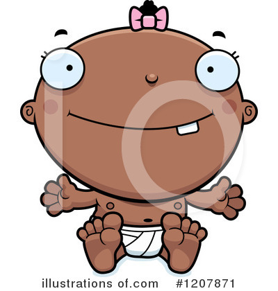 Royalty-Free (RF) Black Baby Clipart Illustration by Cory Thoman - Stock Sample #1207871