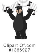 Black Bear School Mascot Clipart #1366927 by Mascot Junction