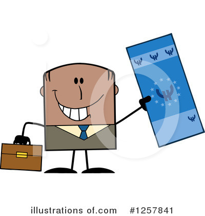 Royalty-Free (RF) Black Businessman Clipart Illustration by Hit Toon - Stock Sample #1257841