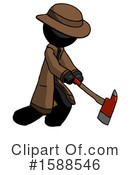 Black Design Mascot Clipart #1588546 by Leo Blanchette