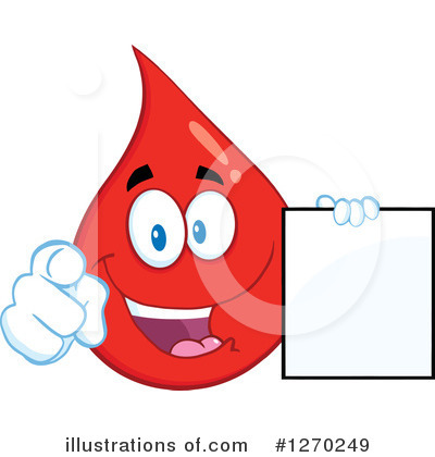Royalty-Free (RF) Blood Drop Character Clipart Illustration by Hit Toon - Stock Sample #1270249