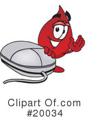 Blood Drop Character Clipart #20034 by Mascot Junction