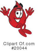 Blood Drop Character Clipart #20044 by Mascot Junction