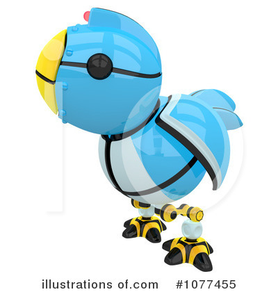 Royalty-Free (RF) Blue Bird Clipart Illustration by Leo Blanchette - Stock Sample #1077455
