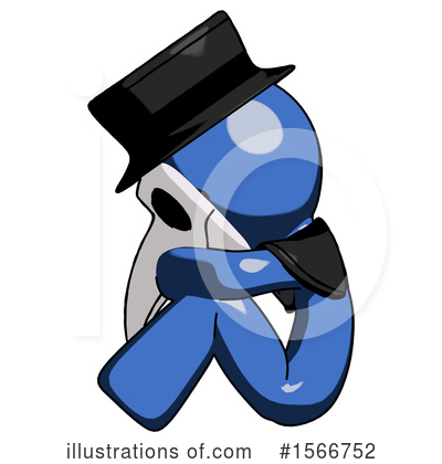 Royalty-Free (RF) Blue Design Mascot Clipart Illustration by Leo Blanchette - Stock Sample #1566752