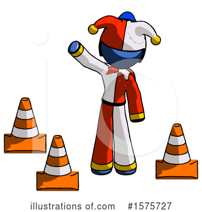 Royalty-Free (RF) Blue Design Mascot Clipart Illustration by Leo Blanchette - Stock Sample #1575727