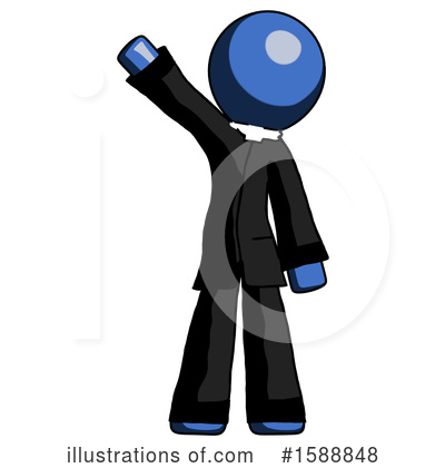 Royalty-Free (RF) Blue Design Mascot Clipart Illustration by Leo Blanchette - Stock Sample #1588848