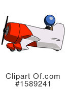 Blue Design Mascot Clipart #1589241 by Leo Blanchette