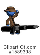 Blue Design Mascot Clipart #1589398 by Leo Blanchette