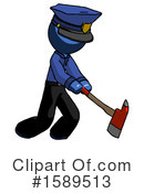 Blue Design Mascot Clipart #1589513 by Leo Blanchette