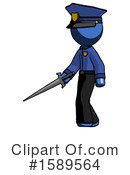 Blue Design Mascot Clipart #1589564 by Leo Blanchette