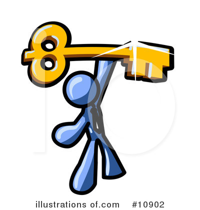 Royalty-Free (RF) Blue Man Clipart Illustration by Leo Blanchette - Stock Sample #10902