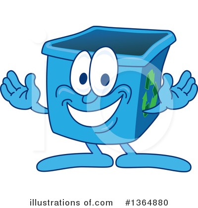 Recycle Bin Clipart #1364880 by Mascot Junction