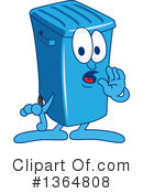 Blue Trash Can Clipart #1364808 by Mascot Junction