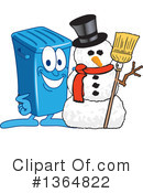 Blue Trash Can Clipart #1364822 by Mascot Junction