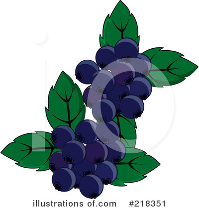 Blueberries Clipart #218351 by Pams Clipart