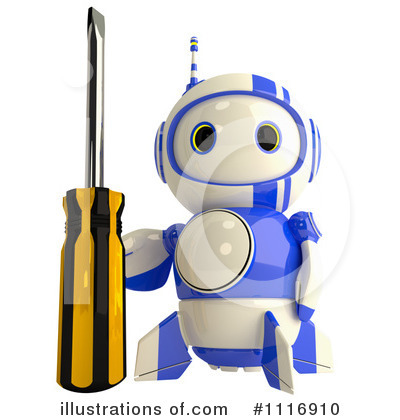 Royalty-Free (RF) Blueberry Robot Clipart Illustration by Leo Blanchette - Stock Sample #1116910