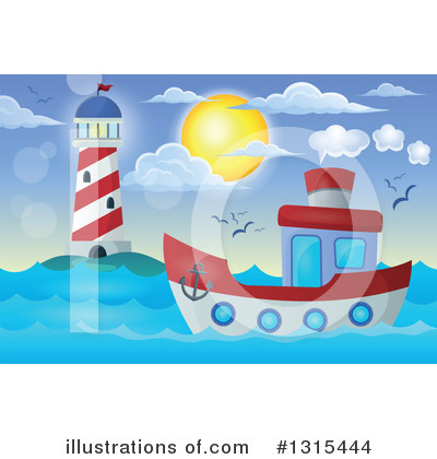 Royalty-Free (RF) Boat Clipart Illustration by visekart - Stock Sample #1315444