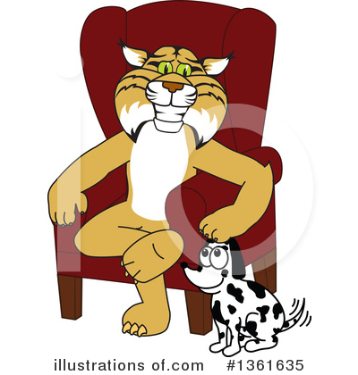 Royalty-Free (RF) Bobcat School Mascot Clipart Illustration by Mascot Junction - Stock Sample #1361635