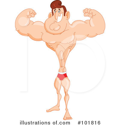 Royalty-Free (RF) Bodybuilder Clipart Illustration by yayayoyo - Stock Sample #101816