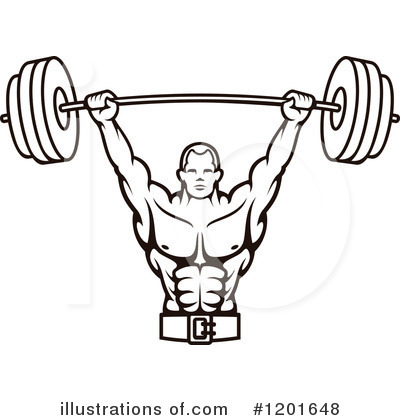 Weightlifting Clipart #1201648 by Vector Tradition SM