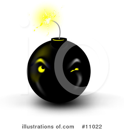 Royalty-Free (RF) Bomb Clipart Illustration by Leo Blanchette - Stock Sample #11022