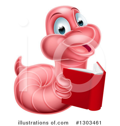 Royalty-Free (RF) Book Worm Clipart Illustration by AtStockIllustration - Stock Sample #1303461