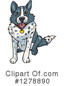 Border Collie Clipart #1278890 by Dennis Holmes Designs