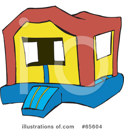 Royalty-Free (RF) Bounce House Clipart Illustration by Dennis Holmes Designs - Stock Sample #65604