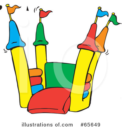 Royalty-Free (RF) Bounce House Clipart Illustration by Dennis Holmes Designs - Stock Sample #65649