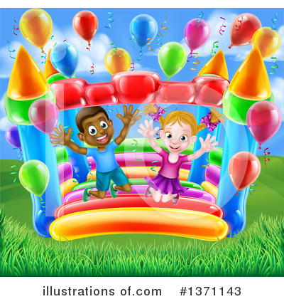 Royalty-Free (RF) Bouncy House Clipart Illustration by AtStockIllustration - Stock Sample #1371143