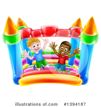 Bouncy Houses Clipart #1394187 by AtStockIllustration