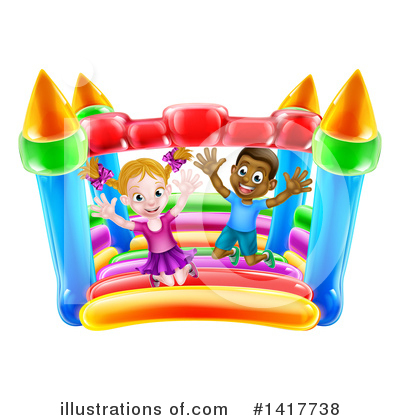 Royalty-Free (RF) Bouncy House Clipart Illustration by AtStockIllustration - Stock Sample #1417738