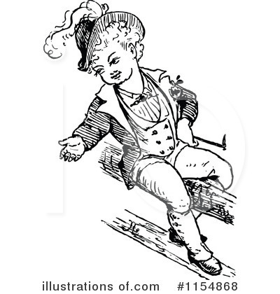 Royalty-Free (RF) Boy Clipart Illustration by Prawny Vintage - Stock Sample #1154868