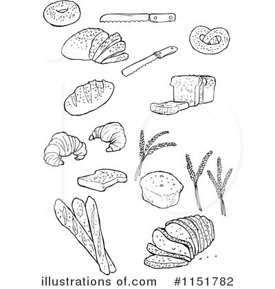 Royalty-Free (RF) Bread Clipart Illustration by lineartestpilot - Stock Sample #1151782
