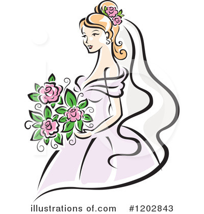 Bride Clipart #1202843 by Vector Tradition SM