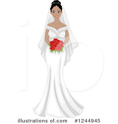 Royalty-Free (RF) Bride Clipart Illustration by BNP Design Studio - Stock Sample #1244945