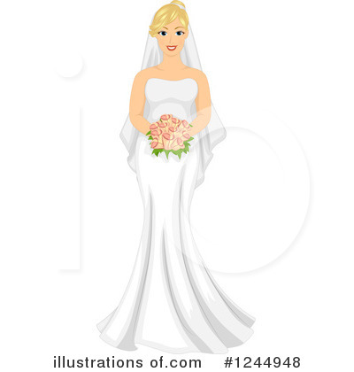 Royalty-Free (RF) Bride Clipart Illustration by BNP Design Studio - Stock Sample #1244948