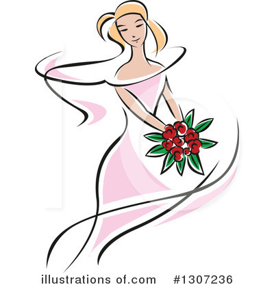 Royalty-Free (RF) Bride Clipart Illustration by Vector Tradition SM - Stock Sample #1307236